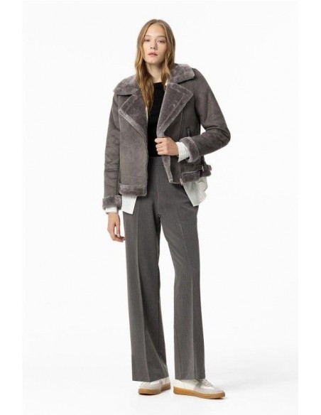 PANTALON SASTRE RECTO GRIS