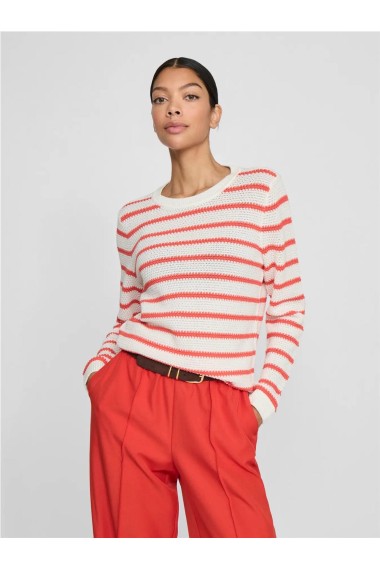 JERSEY COTTON STRIPES CORAL