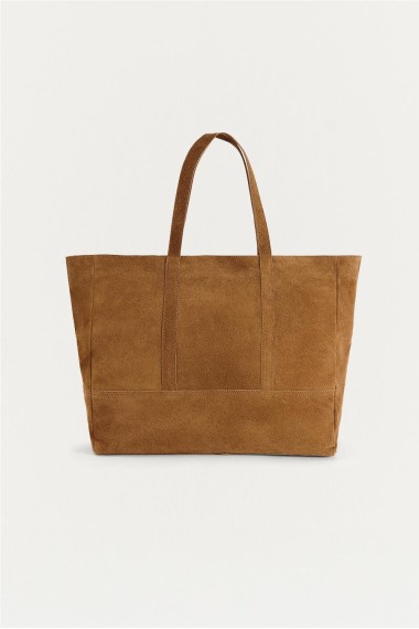 BOLSO SHOPPER SUEDE MARRON