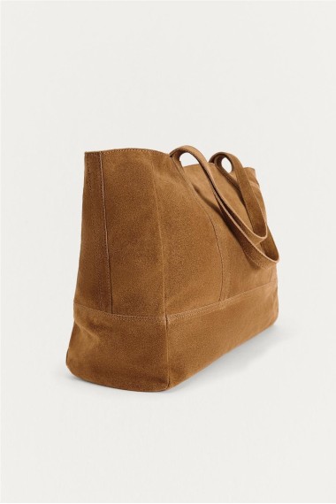 BOLSO SHOPPER SUEDE MARRON