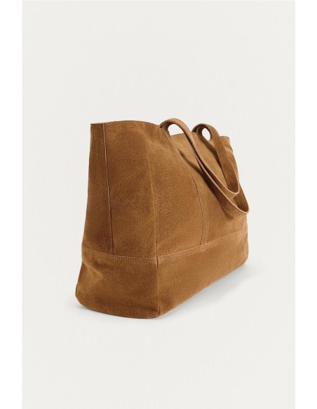 BOLSO SHOPPER SUEDE MARRON
