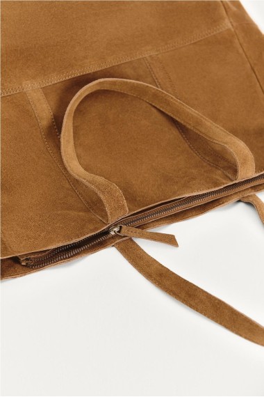 BOLSO SHOPPER SUEDE MARRON