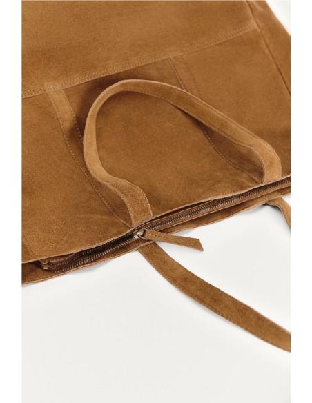 BOLSO SHOPPER SUEDE MARRON