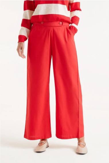 PANTALON ALGODON ROJO ROJO