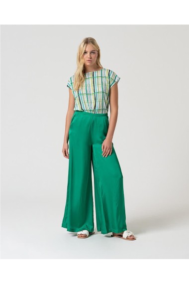 PANTALON PALAZZO TURQUESA