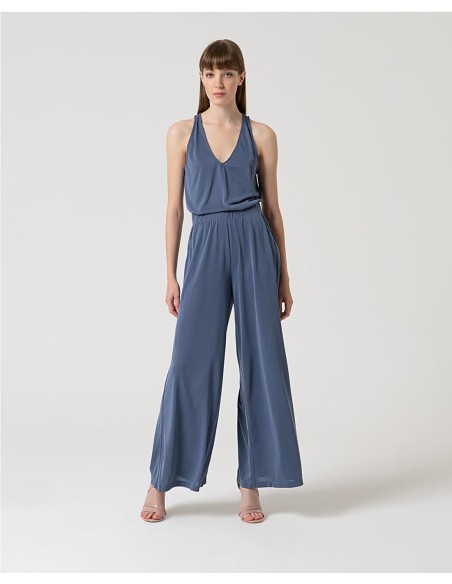 PANTALON MODAL FLUIDO AZUL MARINO