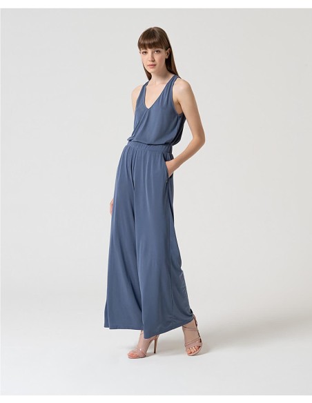 PANTALON MODAL FLUIDO AZUL MARINO