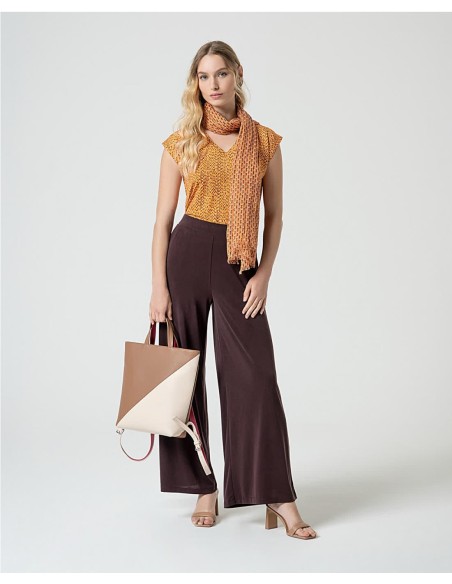 PANTALON MODAL FLUIDO MARRON