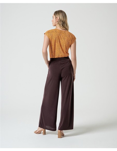 PANTALON MODAL FLUIDO MARRON