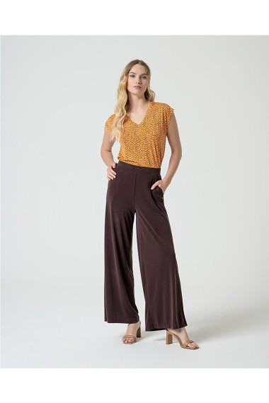 PANTALON MODAL FLUIDO MARRON