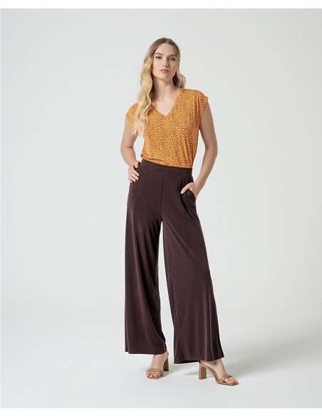 PANTALON MODAL FLUIDO MARRON