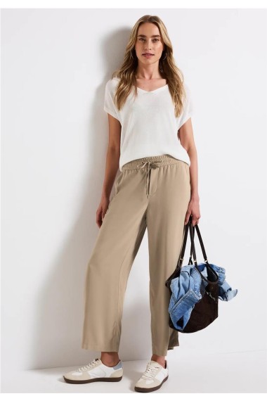 PANTALON VISCOSA CROP BEIGE