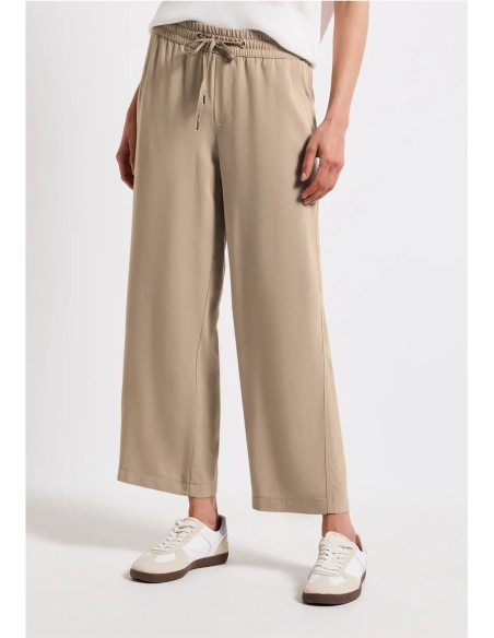 PANTALON VISCOSA CROP BEIGE