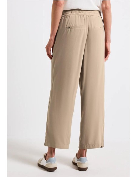 PANTALON VISCOSA CROP BEIGE