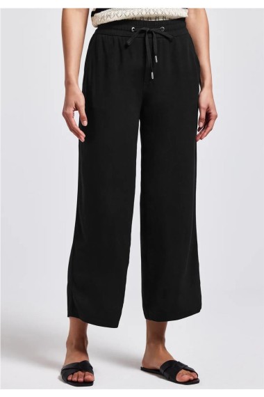 PANTALON VISCOSA CROP NEGRO