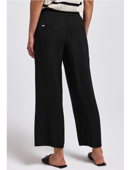 PANTALON VISCOSA CROP NEGRO