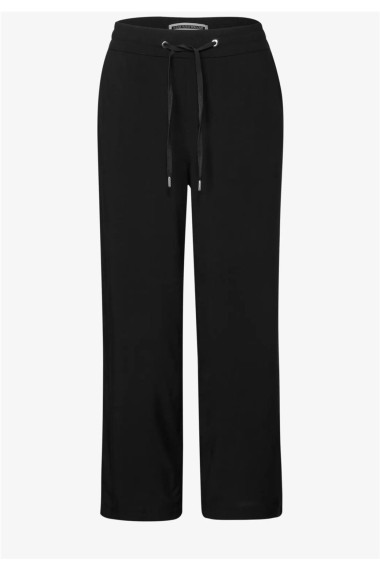 PANTALON VISCOSA CROP NEGRO