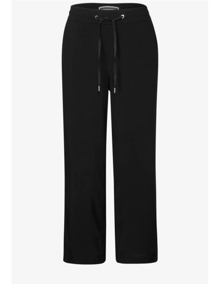 PANTALON VISCOSA CROP NEGRO