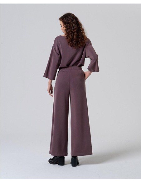 PANTALON ANCHO BURGUNDY