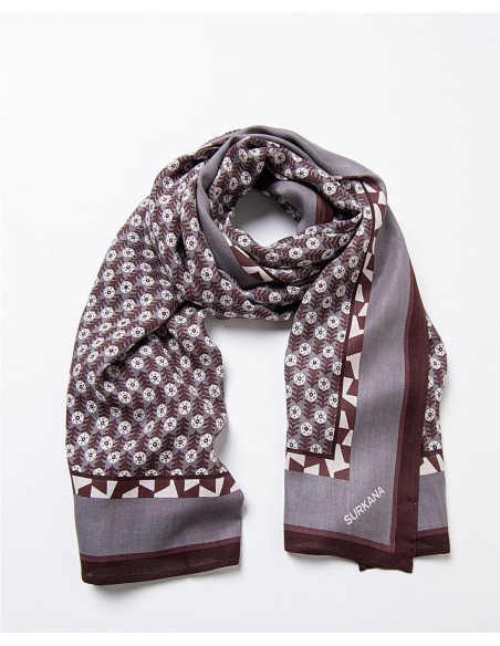 PAÑUELO ESTAMPADO GRIS