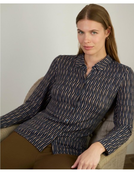 CAMISA PUNTO AZUL MARINO