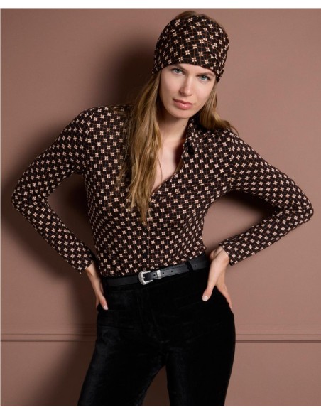 CAMISA PUNTO VISCOSA NEGRO