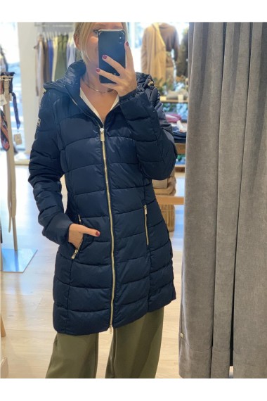 PARKA LARGA ACOLCHADA AZUL MARINO PARKA LARGA ACOLCHADA AZUL MARINO