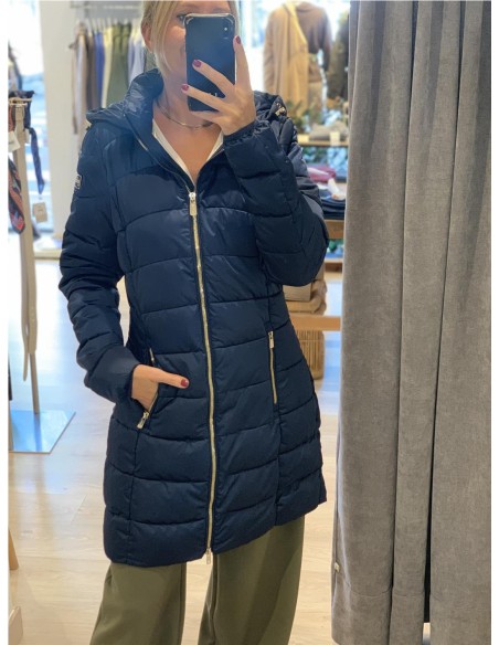 PARKA LARGA ACOLCHADA AZUL MARINO