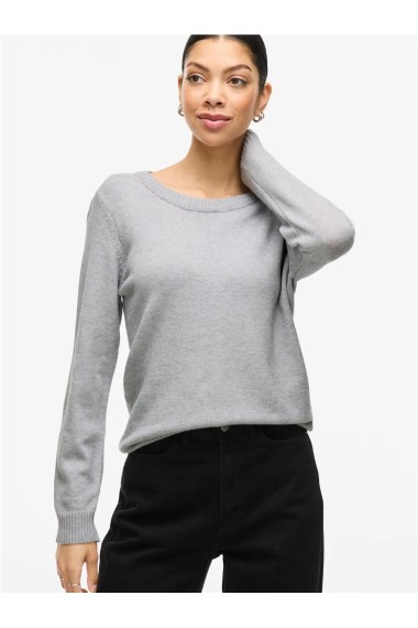 JERSEY CUELLO REDONDO GRIS PERLA