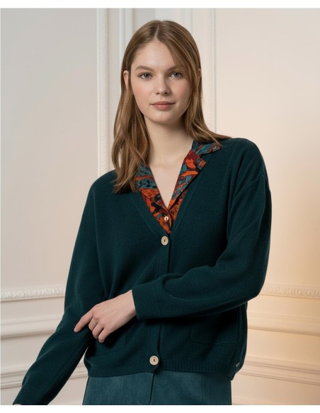 CARDIGAN TRICOT VERDE