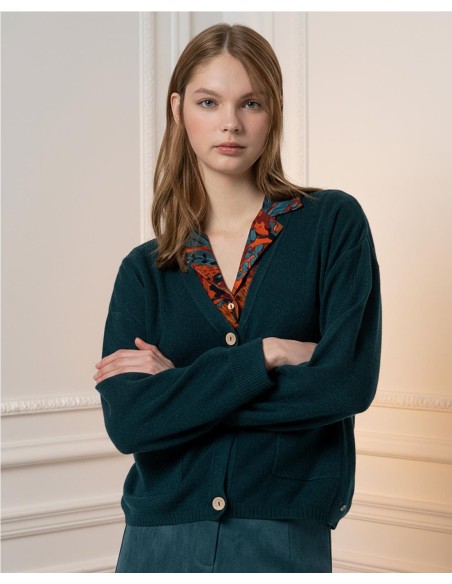 CARDIGAN TRICOT VERDE