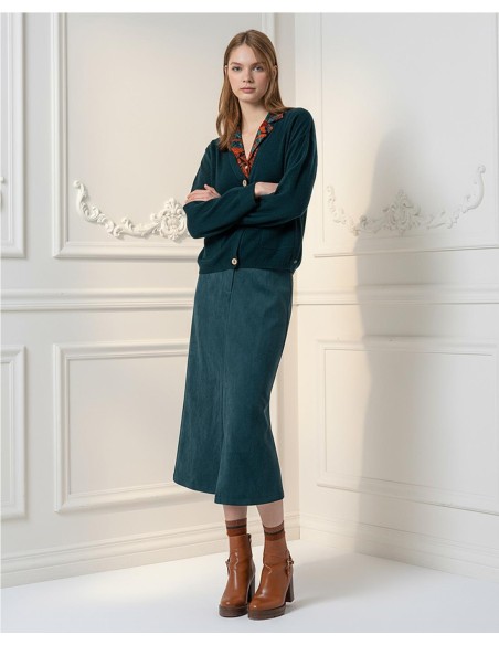 CARDIGAN TRICOT VERDE