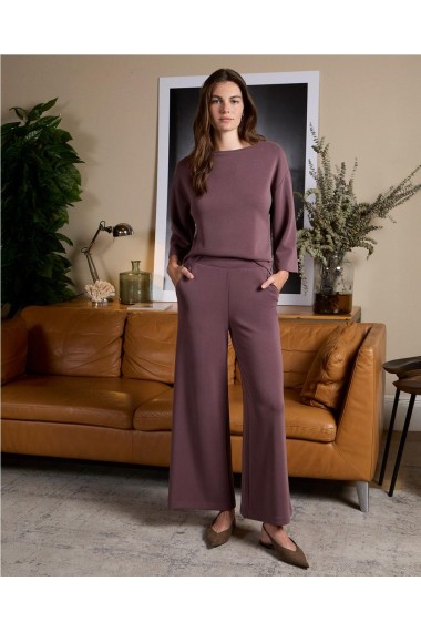 CAMISETA CUELLO BARCO BURGUNDY