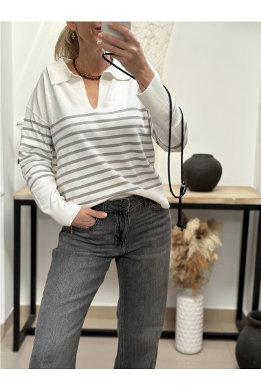 JERSEY CUELLO POLO CRUDO