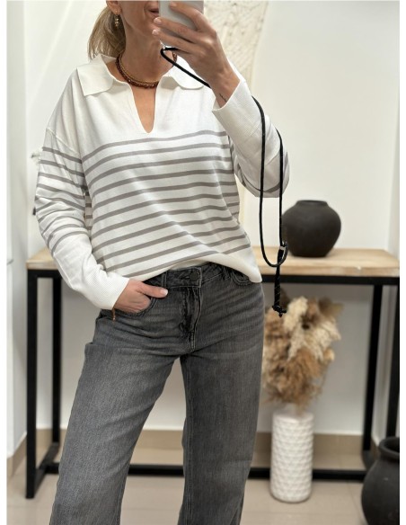 JERSEY CUELLO POLO CRUDO