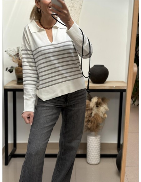 JERSEY CUELLO POLO CRUDO