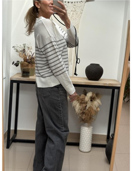 JERSEY CUELLO POLO CRUDO