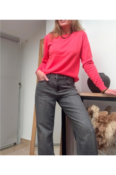 JERSEY FINO FLUOR CORAL