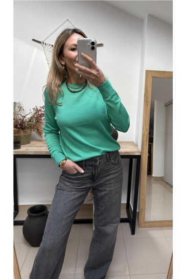 JERSEY FINO FLUOR VERDE