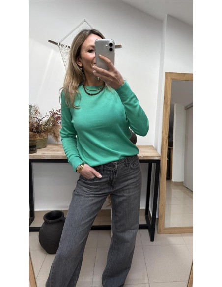 JERSEY FINO FLUOR VERDE