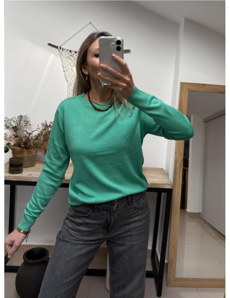 JERSEY FINO FLUOR VERDE