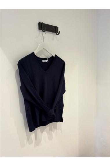 JERSEY PULLOVER VISCOSA AZUL MARINO