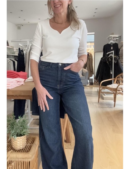 CAMISETA MANGA 3/4 BLANCO