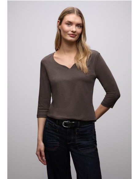 CAMISETA MANGA 3/4 MARRON