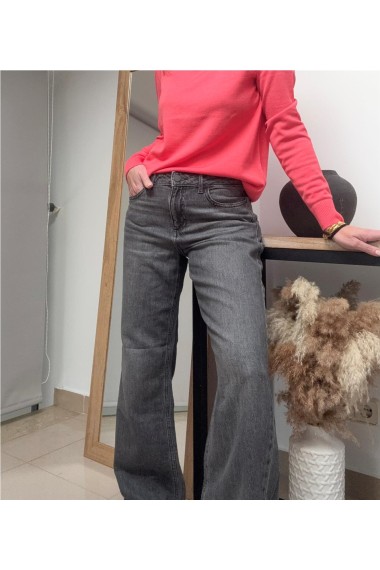 DENIM FLARED GRIS 2