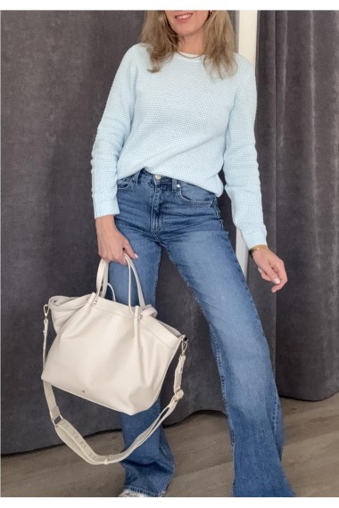 JERSEY ALGODÓN TEXTURA AZUL CLARO