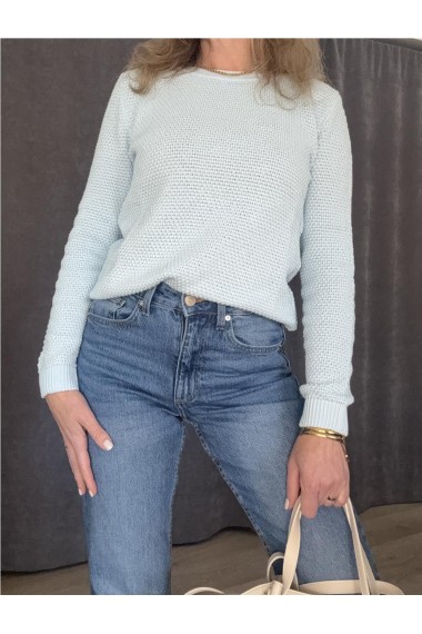 JERSEY ALGODÓN TEXTURA AZUL CLARO