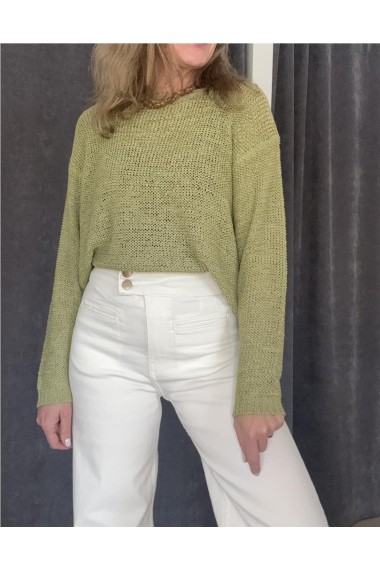 JERSEY CALADO VERDE PISTACHO