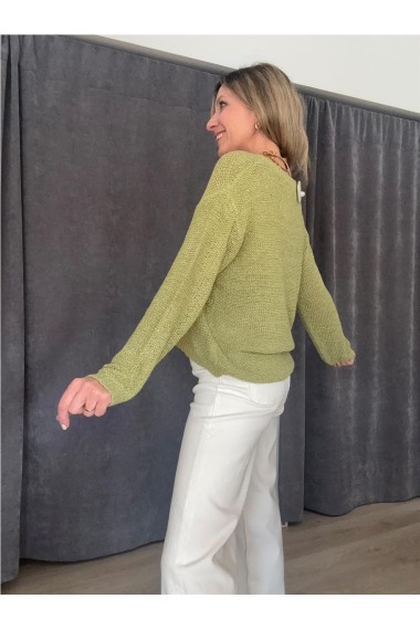 JERSEY CALADO VERDE PISTACHO