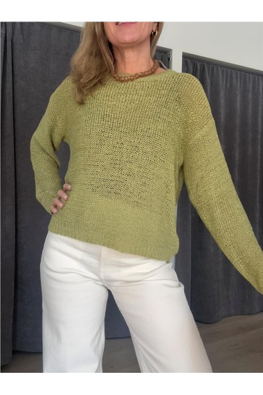 JERSEY CALADO VERDE PISTACHO